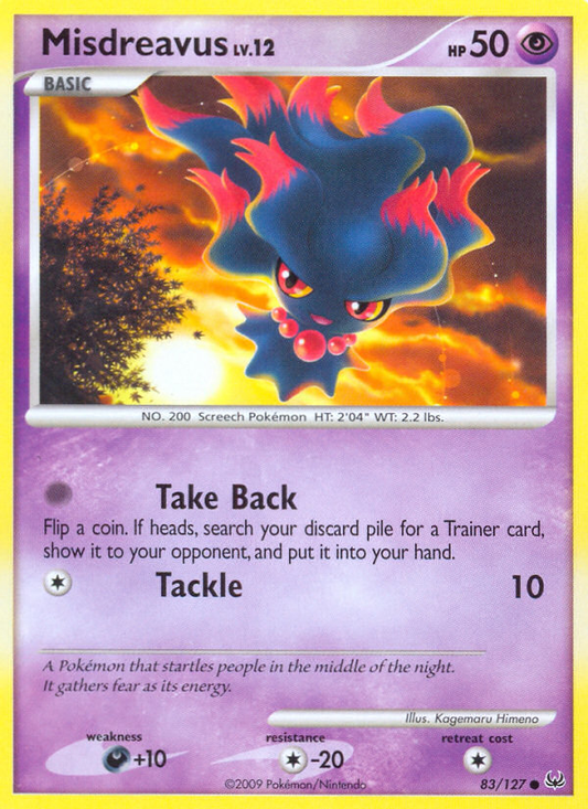 Misdreavus 83/127 Common | Platinum | Pokemon Card