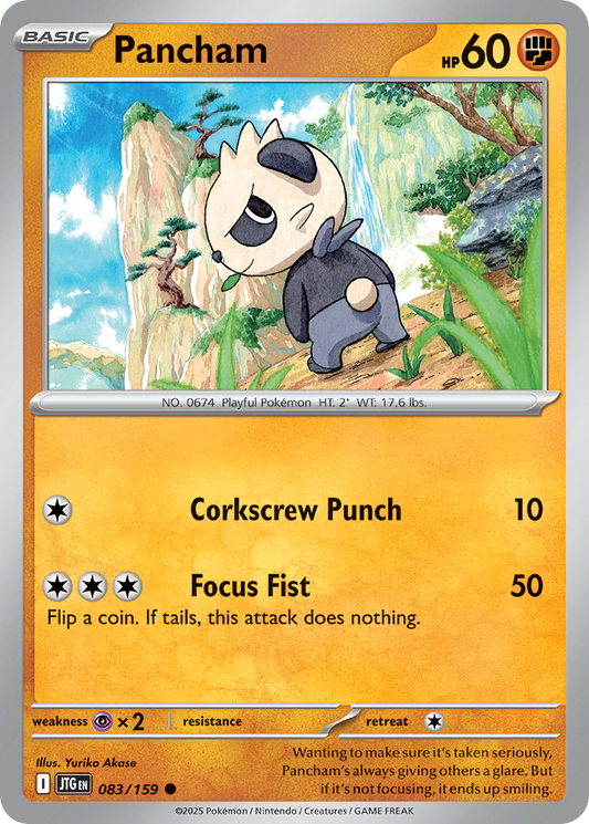 Pancham 83/159 Common | Journey Together | Pokemon Card