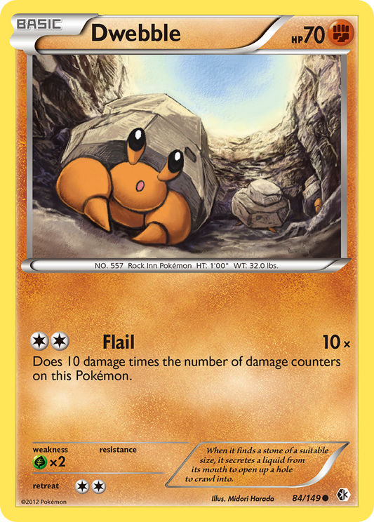 Dwebble 84/149 Common | Boundaries Crossed | Pokemon Card