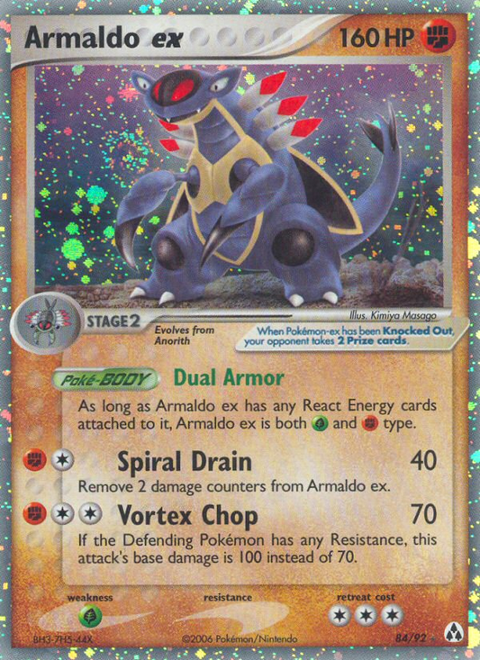 Armaldo ex 84/92 Rare Holo EX | Legend Maker | Pokemon Card