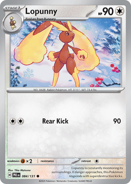 Lopunny 84/131 Common | Prismatic Evolutions | Pokemon Card