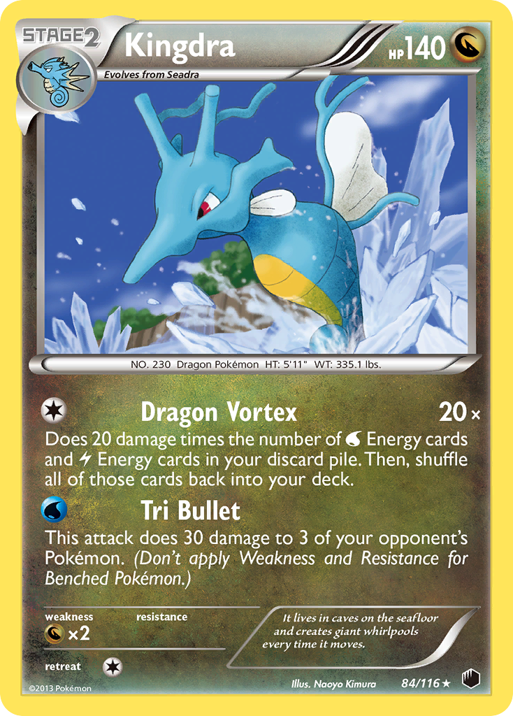 Kingdra 84/116 Rare Holo | Plasma Freeze | Pokemon Card