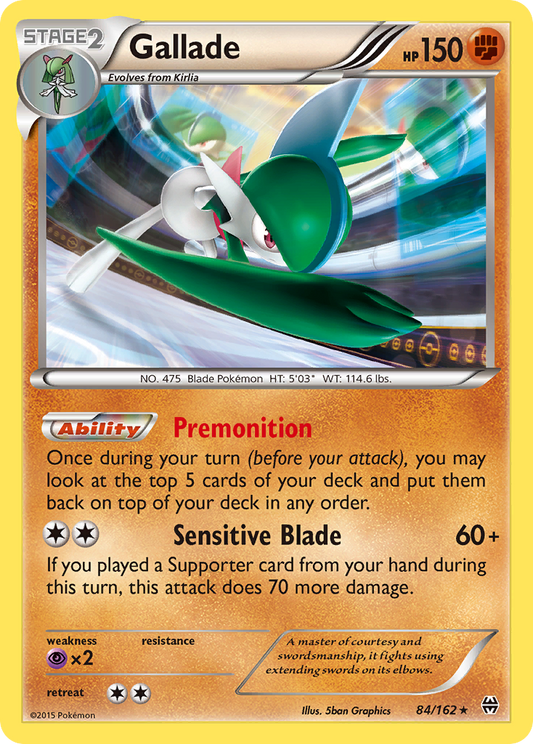 Gallade 84/162 Rare Holo | BREAKthrough | Pokemon Card