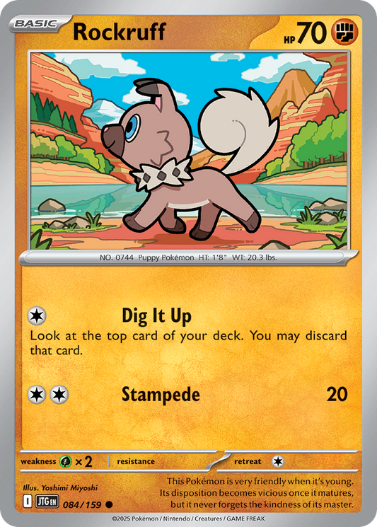 Rockruff 84/159 Common | Journey Together | Pokemon Card
