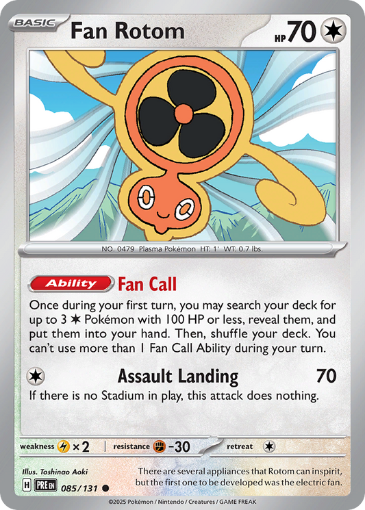 Fan Rotom 85/131 Common | Prismatic Evolutions | Pokemon Card
