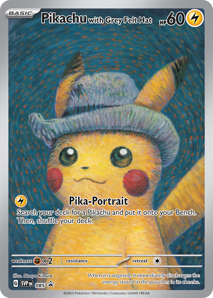 Pikachu with Grey Felt Hat #85 Promo | Scarlet & Violet Black Star Promos | Pokemon Card