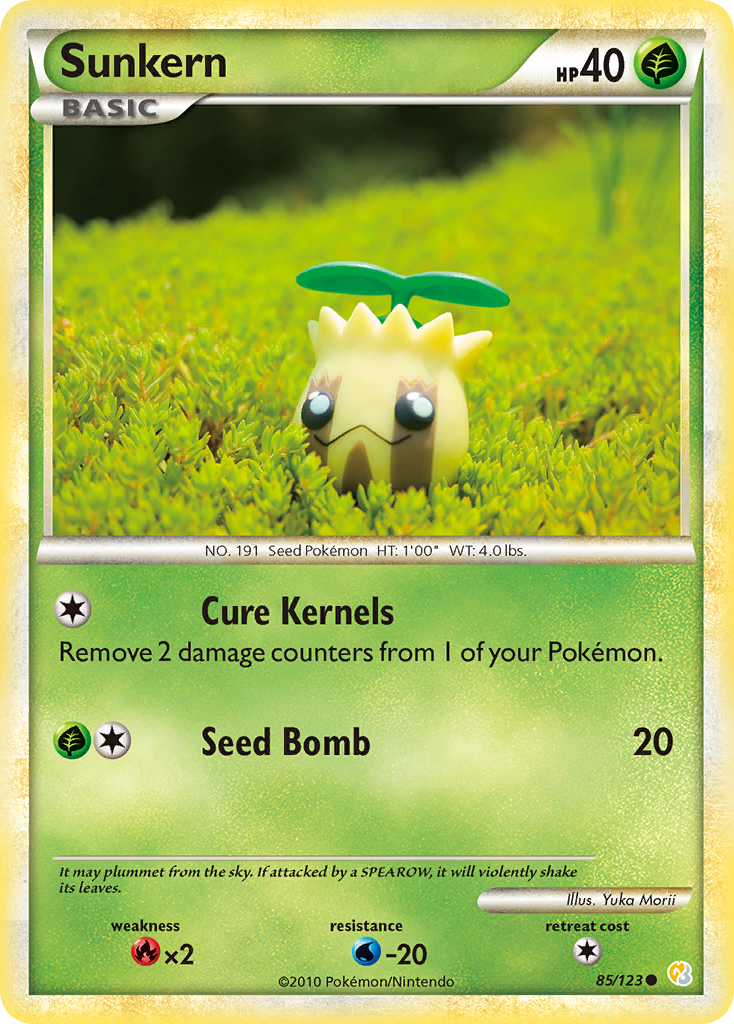 Sunkern 85/123 Common | HeartGold & SoulSilver | Pokemon Card