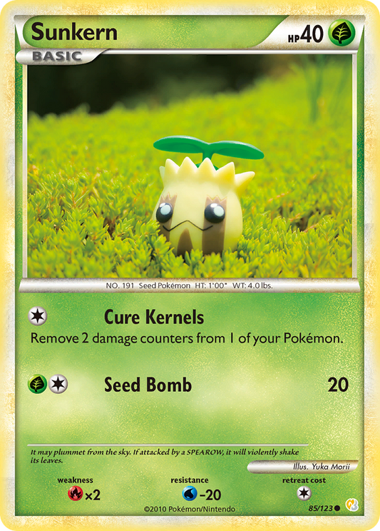 Sunkern 85/123 Common | HeartGold & SoulSilver | Pokemon Card