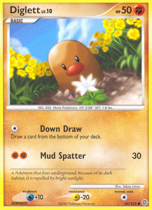 Diglett 85/132 Common | Secret Wonders | Pokemon Card