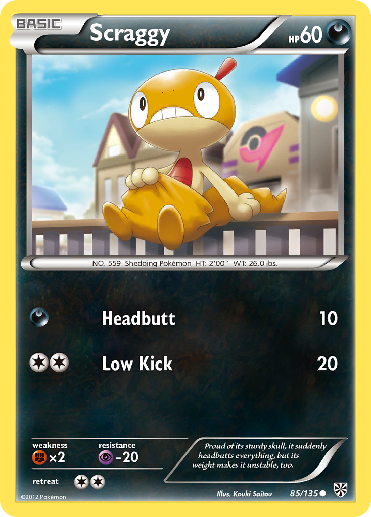 Scraggy 85/135 Common | Plasma Storm | Pokemon Card