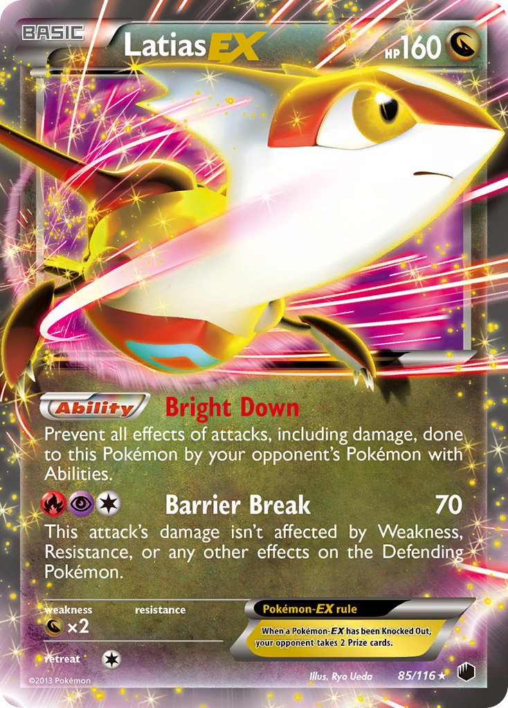Latias-EX 85/116 Rare Holo EX | Plasma Freeze | Pokemon Card