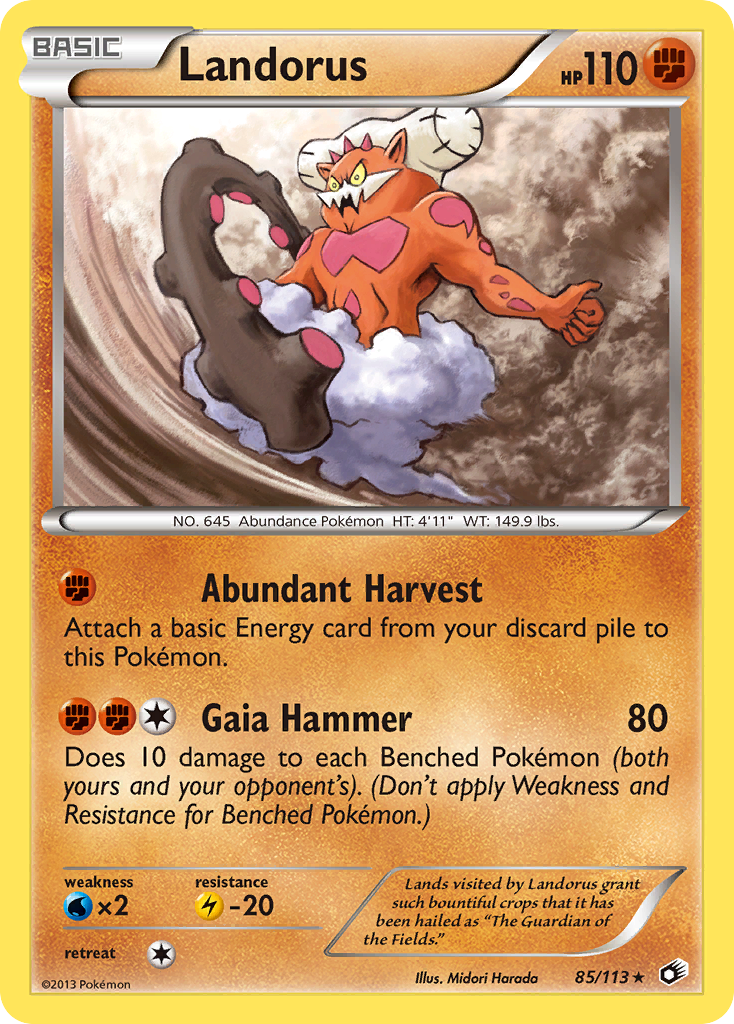 Landorus 85/113 Rare Holo | Legendary Treasures | Pokemon Card