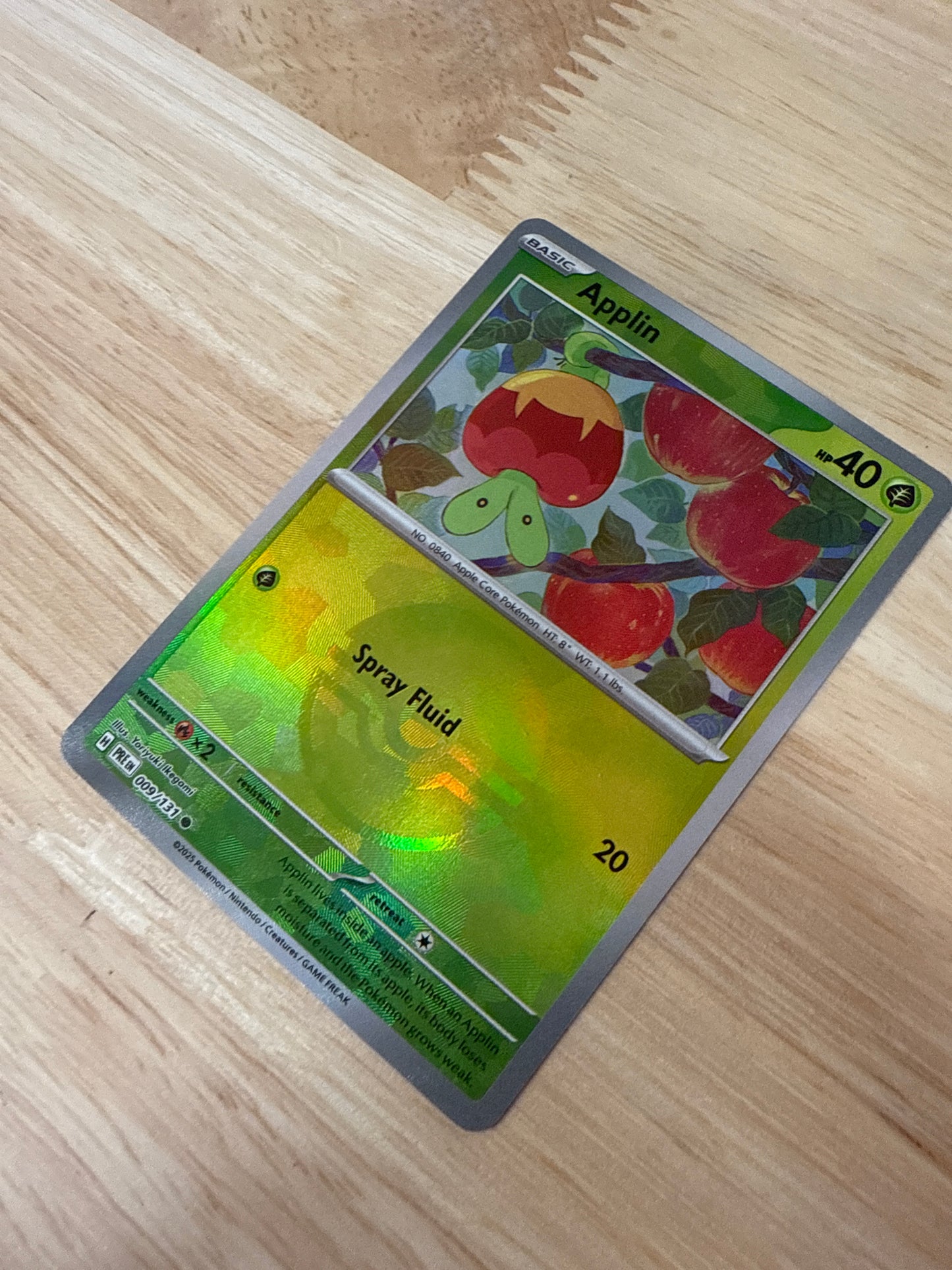Applin 9/131 Pokeball Holo | Prismatic Evolutions | Pokemon Card