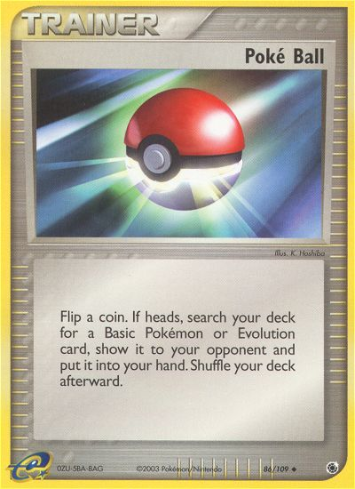Poké Ball 86/109 Uncommon | Ruby & Sapphire | Pokemon Card