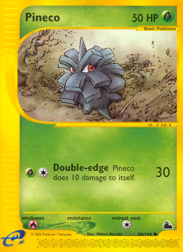 Pineco 86/144 Common | Skyridge | Pokemon Card