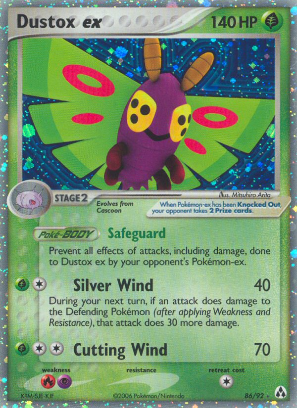 Dustox ex 86/92 Rare Holo EX | Legend Maker | Pokemon Card
