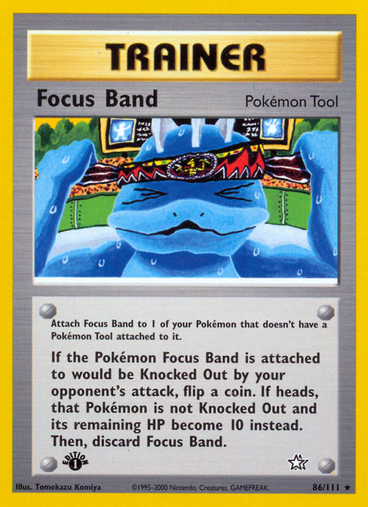 Focus Band 86/111 Rare | Neo Genesis | Pokemon Card