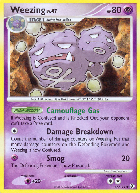 Weezing 87/111 Common | Rising Rivals | Pokemon Card