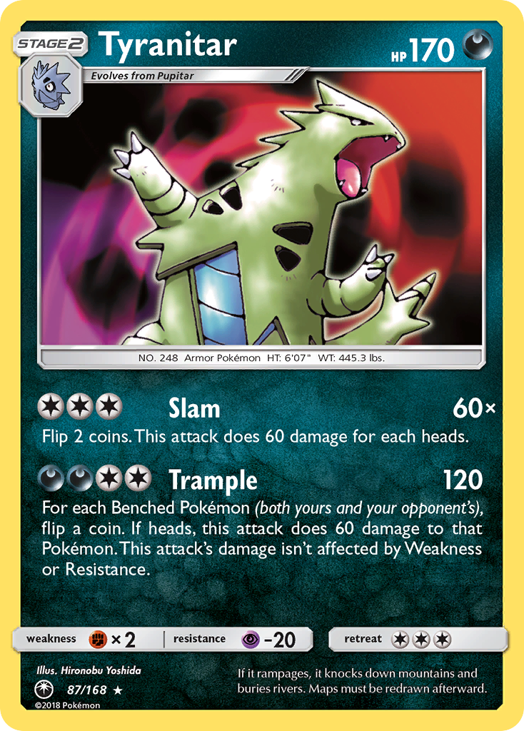 Tyranitar 87/168 Rare Holo | Celestial Storm | Pokemon Card