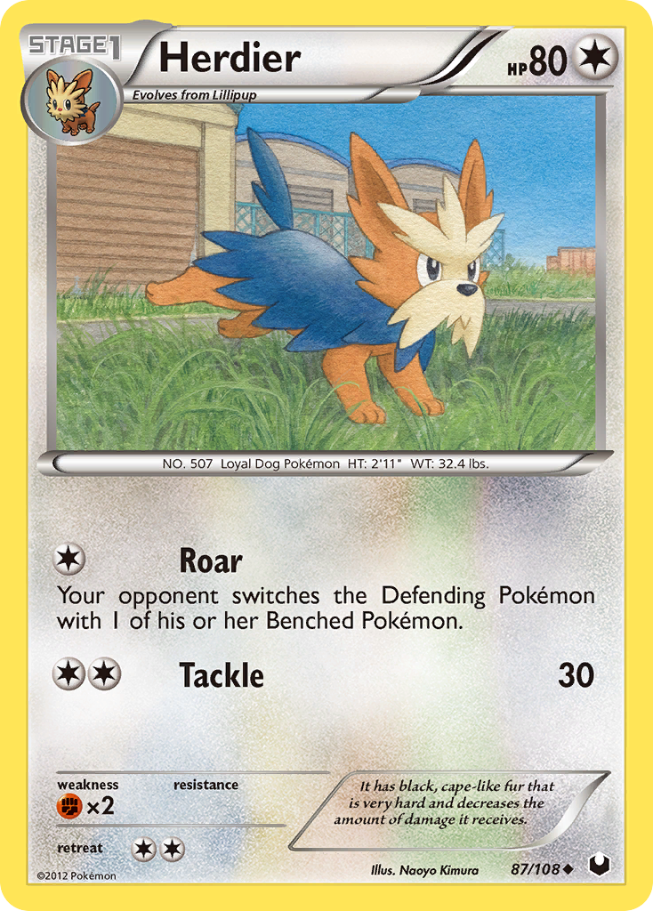 Herdier 87/108 Uncommon | Dark Explorers | Pokemon Card