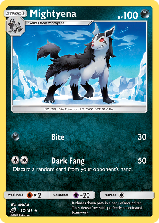 Mightyena 87/181 Rare | Team Up | Pokemon Card