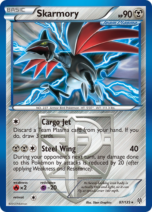 Skarmory 87/135 Rare | Plasma Storm | Pokemon Card