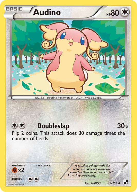 Audino 87/114 Uncommon | Black & White | Pokemon Card