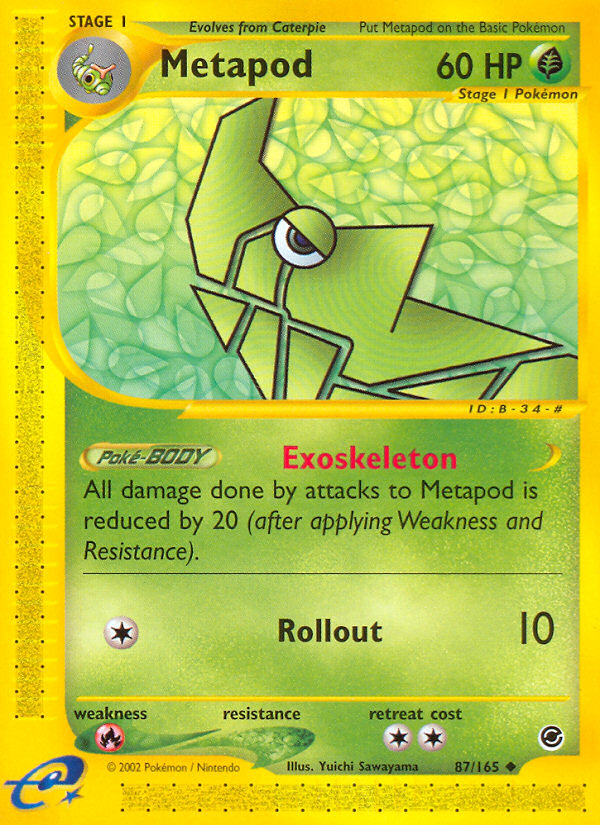 Metapod 87/165 Uncommon | Expedition Base Set | Pokemon Card