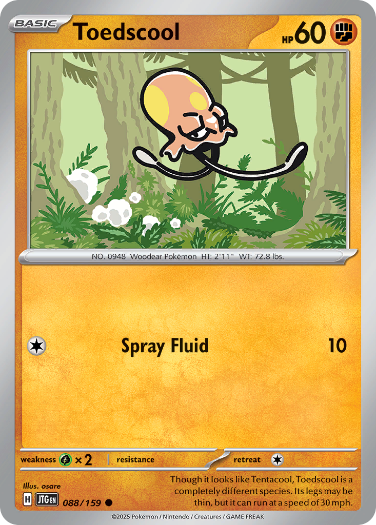 Toedscool 88/159 Common | Journey Together | Pokemon Card