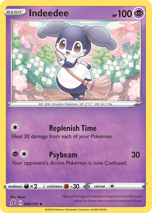 Indeedee 88/192 Uncommon | Rebel Clash | Pokemon Card