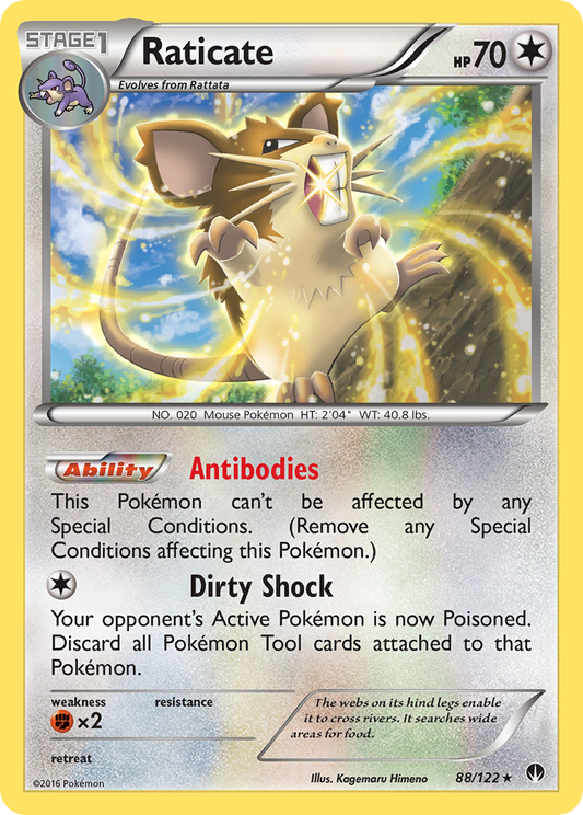 Raticate 88/122 Rare | BREAKpoint | Pokemon Card