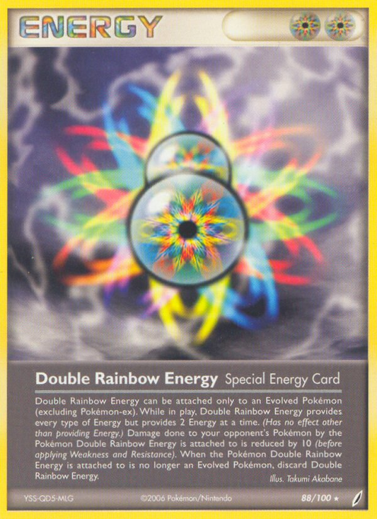 Double Rainbow Energy 88/100 Rare | Crystal Guardians | Pokemon Card