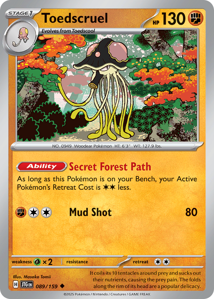 Toedscruel 89/159 Uncommon | Journey Together | Pokemon Card