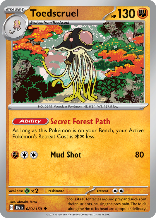 Toedscruel 89/159 Uncommon | Journey Together | Pokemon Card