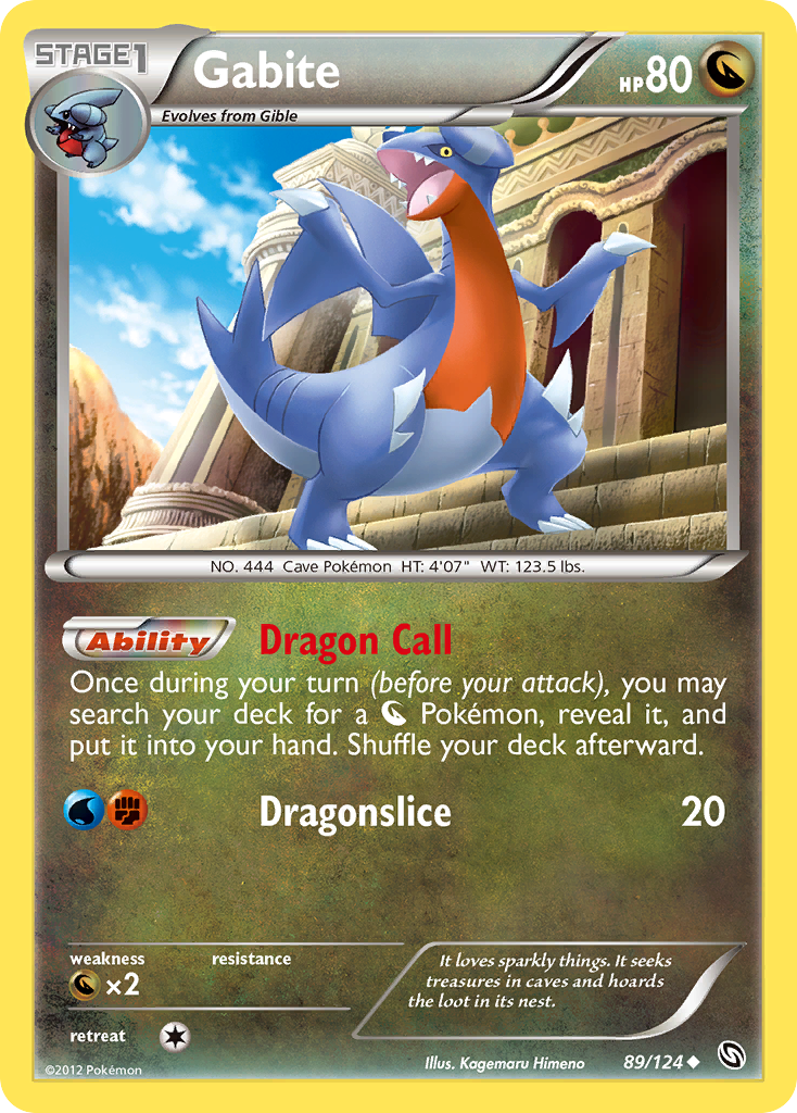 Gabite 89/124 Uncommon | Dragons Exalted | Pokemon Card