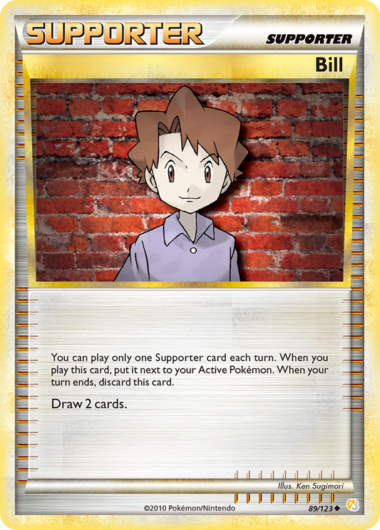Bill 89/123 Uncommon | HeartGold & SoulSilver | Pokemon Card