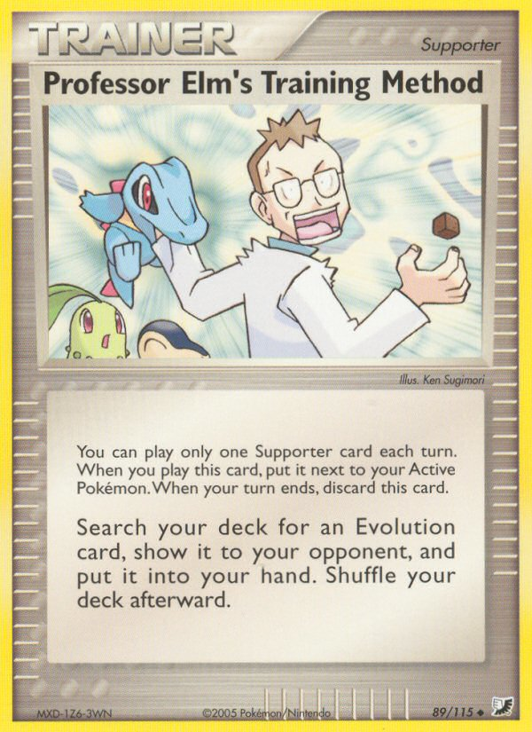 Professor Elm's Training Method 89/115 Uncommon | Unseen Forces | Pokemon Card