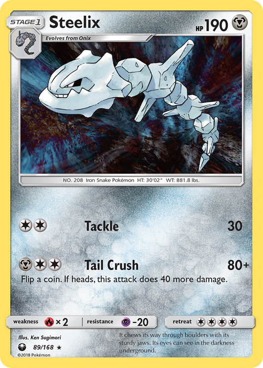 Steelix 89/168 Rare Holo | Celestial Storm | Pokemon Card