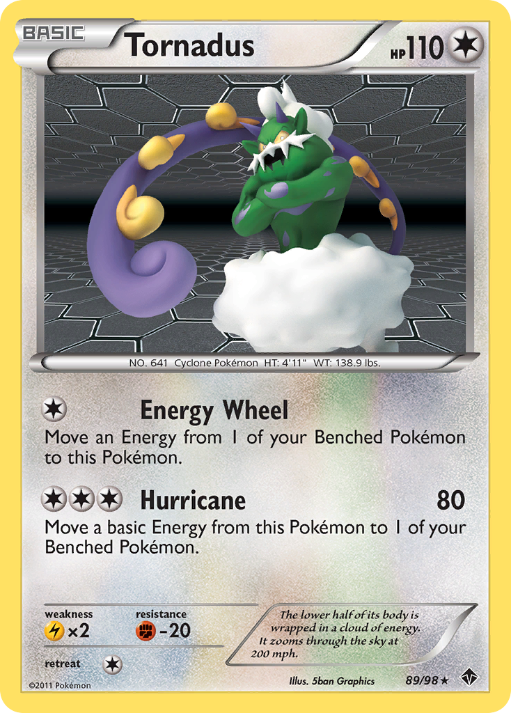 Tornadus 89/98 Rare Holo | Emerging Powers | Pokemon Card