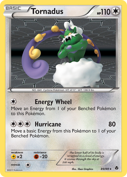 Tornadus 89/98 Rare Holo | Emerging Powers | Pokemon Card