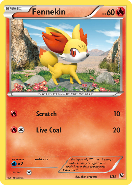 Fennekin 8/39  | Kalos Starter Set | Pokemon Card