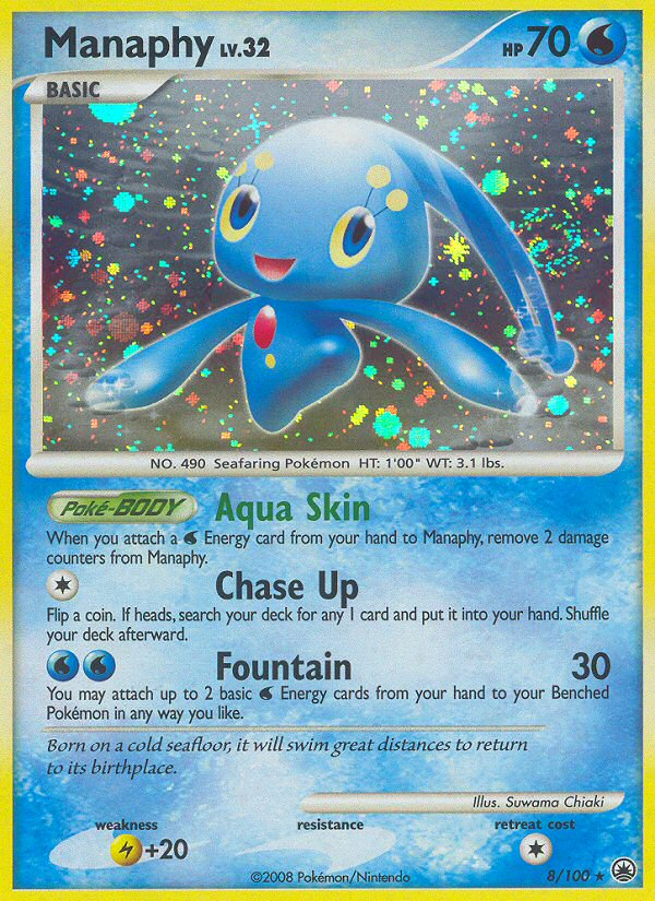 Manaphy 8/100 Rare Holo | Majestic Dawn | Pokemon Card