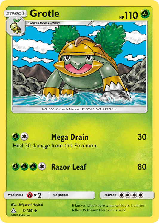 Grotle 8/156 Uncommon | Ultra Prism | Pokemon Card