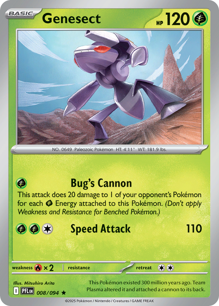 Genesect 8/94 Rare | Phantasmal Flames | Pokemon Card
