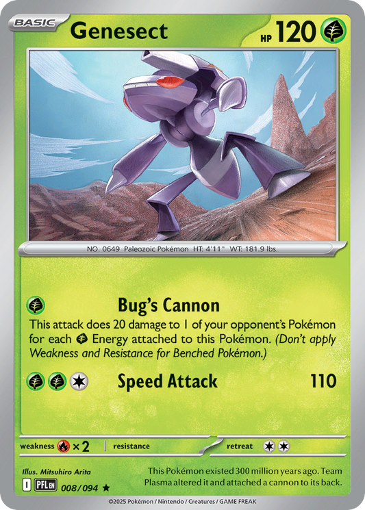 Genesect 8/94 Rare | Phantasmal Flames | Pokemon Card