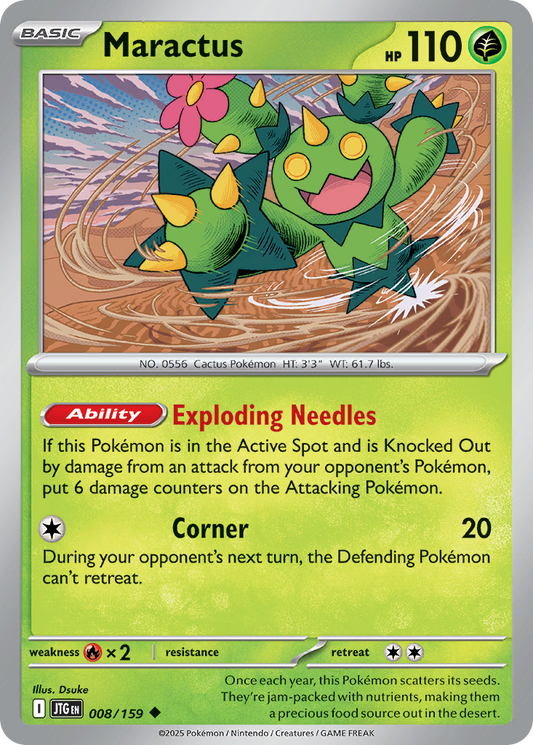 Maractus 8/159 Uncommon | Journey Together | Pokemon Card