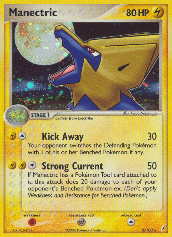 Manectric 8/100 Rare Holo | Crystal Guardians | Pokemon Card