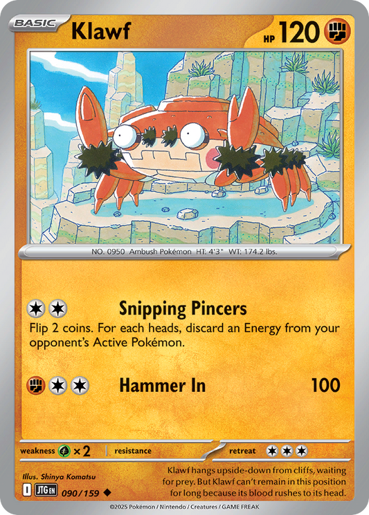 Klawf 90/159 Uncommon | Journey Together | Pokemon Card