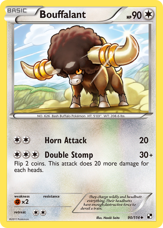 Bouffalant 90/114 Uncommon | Black & White | Pokemon Card