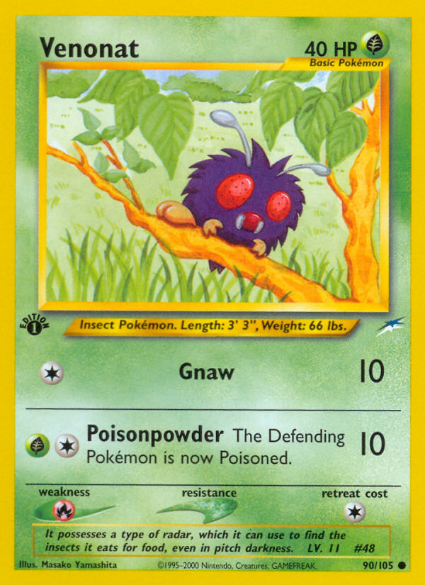Venonat 90/105 Common | Neo Destiny | Pokemon Card